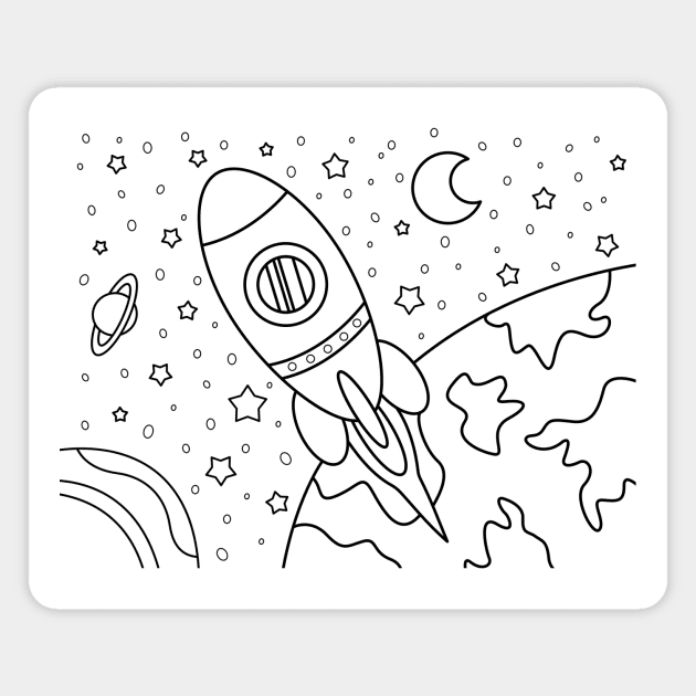 Ilustration Rocket Magnet by Shop Ovov